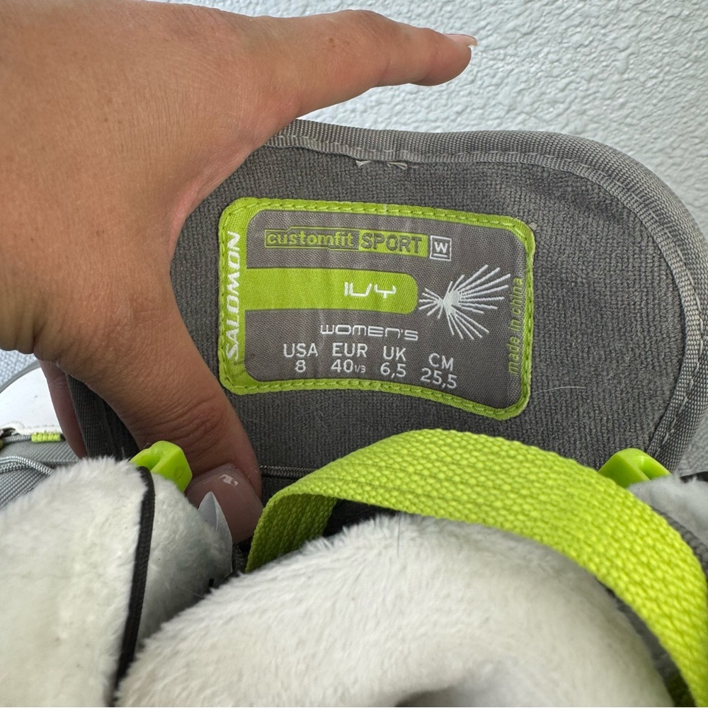 Salomon Ivy Snowboarding Snowboard Boots Gray Green Women Size 8 - Picture 7 of 8